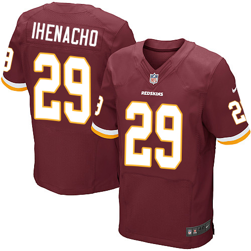 Men's Elite Duke Ihenacho Nike Jersey Burgundy Red Home - #29 NFL Washington Redskins